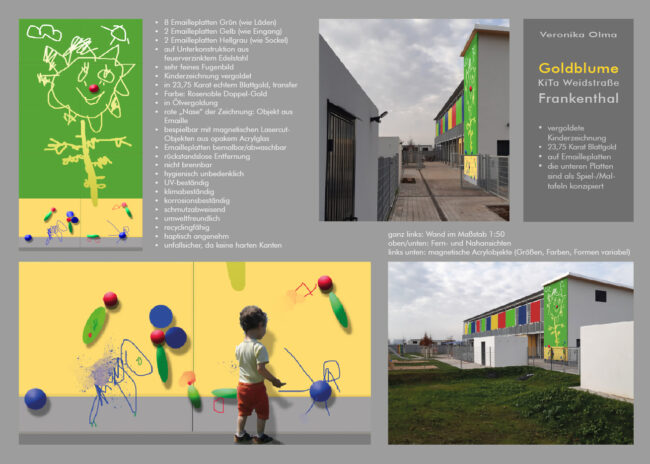 Wettbewerbsbeitrag Kunst am Bau KiTa Frankenthal „Weidstraße“ (Feb. 2021)