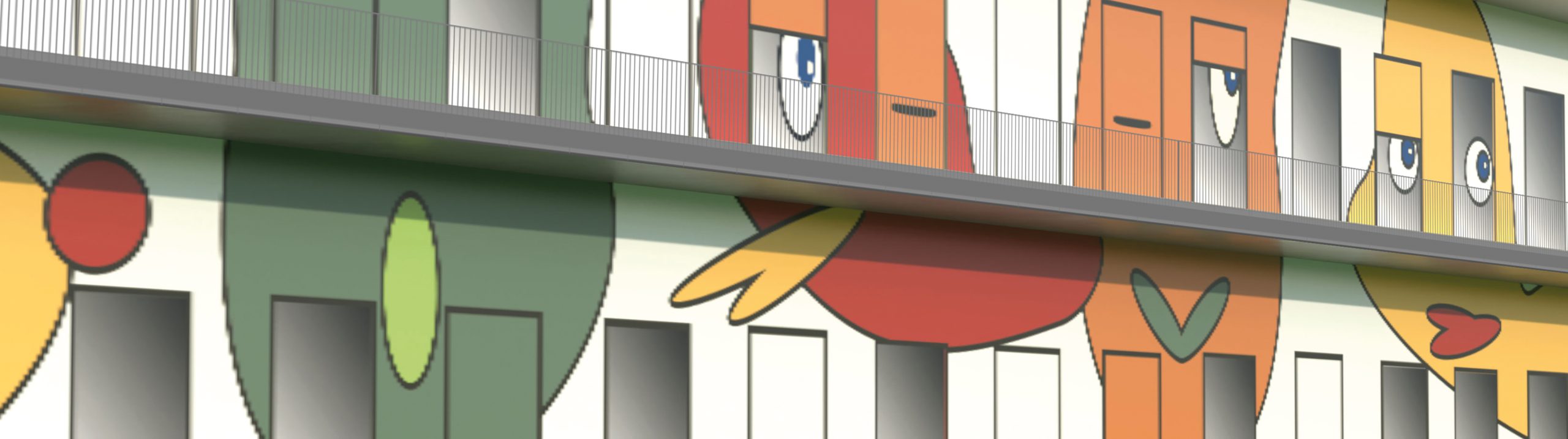 kunst am bau „augentierchen“ Kita Wonnegau